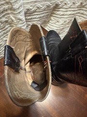 Vintage Nocona Black Leather Western Cowboy Boots Pull-On – Men’s US 9.5D