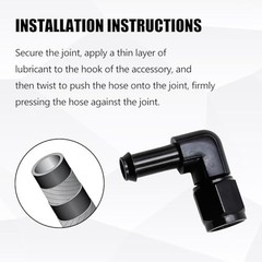 2PCS 6AN Female to 3/8 Car Barb, 90 Degree Swivel Vehicle Hose Fitting AN6-3/8
