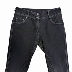 Women’s Sz 30 R Goode Rider Black Vogue Riding Jeans Full Seat Breeches #14902