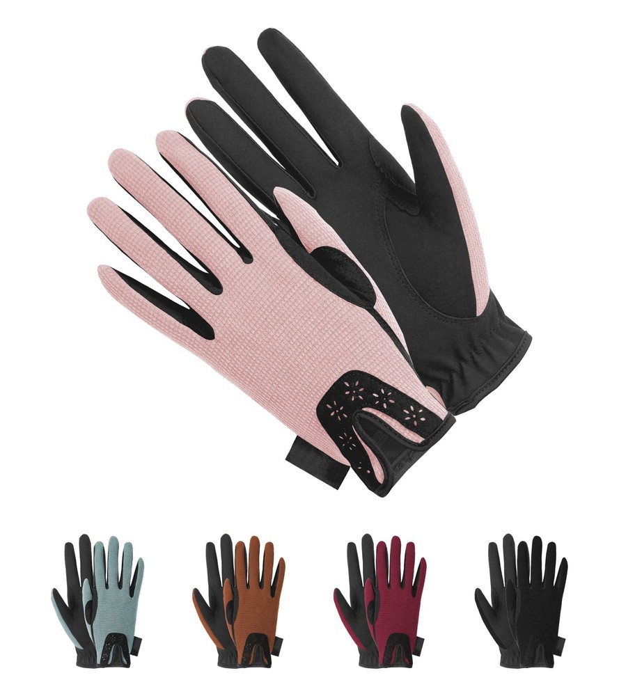 Women’s Equestrian Riding Gloves Leather Mittens for All Seasons