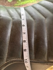 19” BLACK PADDED RIBBED RIDING SADDLE Used