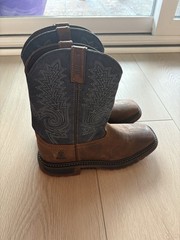 Rocky Unisex Kids’ FLX Ride Western Boots, Denim Brown Size 4