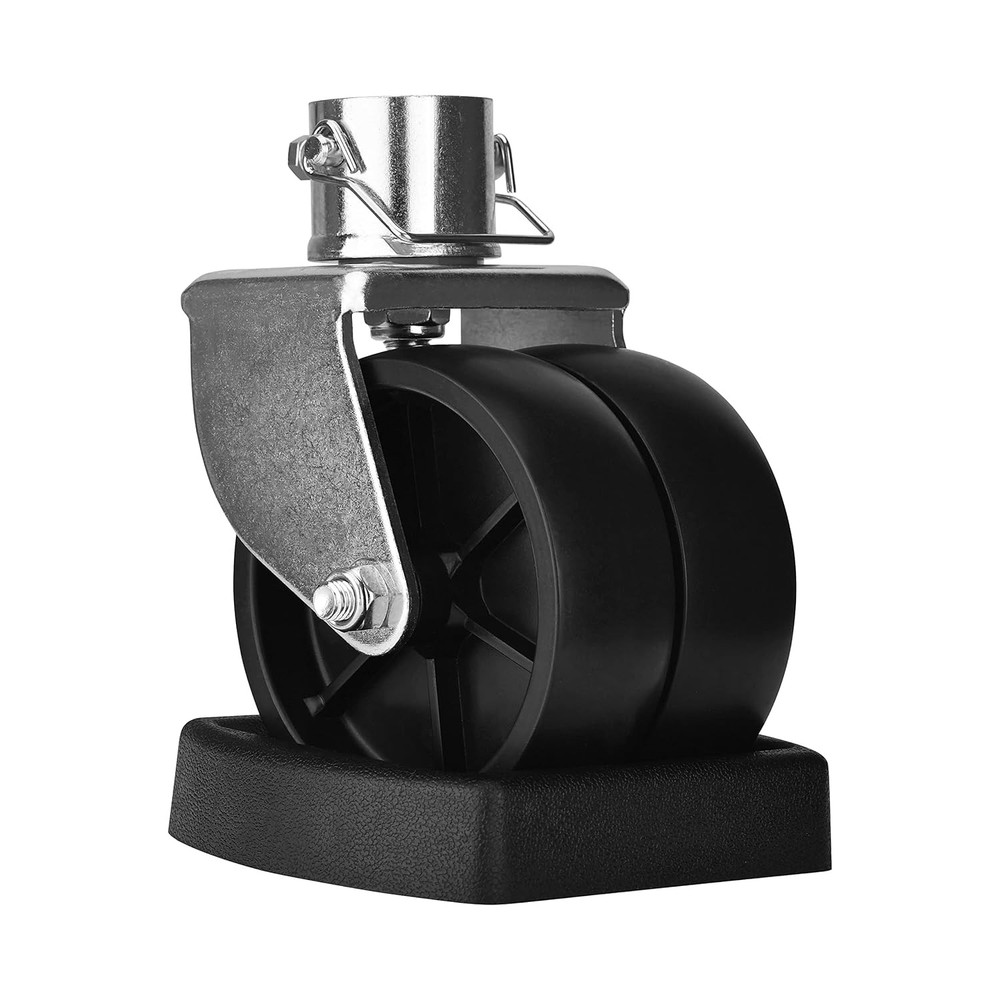 Rockane Dual 6» Trailer Jack Swivel 2000LBs with Chock, sliver and black