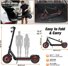 1200W Electric Scooter for Adults 36Miles 30MPH Off-Road Fat Tire Fast E-Scooter