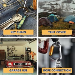 Heavy Duty 30KN Auto Locking Carabiner Auto Lock D Shape Clip for Rock Climbing