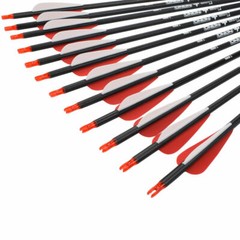 12Pk 26inch/28inch/30inch Mixed Carbon Arrow Hunting and Target Arrows Sp500 US