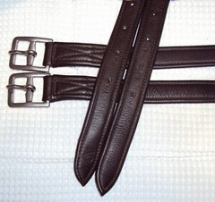 OVATION Stirrup Leathers- LINED – Quality Brown Leather – 1″ x 55″ – GREAT