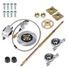US Go Kart ATV Live Rear Axle Kit + Brake Assembly +Sprocket Hub Drift Trike 32″