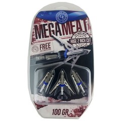 G5 OUTDOORS Megameat 100 Grain Broadheads, 3-Pack (MM100)