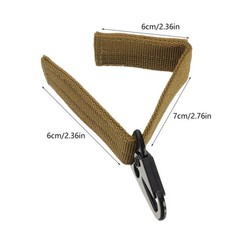 2PCS Tactical Nylon Webbing Buckle Carabiner Molle Belt Clip Key Ring Holder