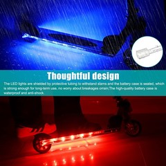 Waybelive LED Scooter Deck Light, Skateboard Light Remote Control, 16 purple
