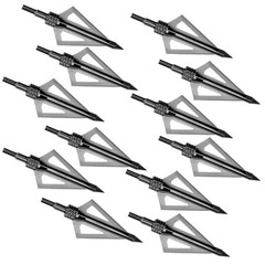 16Pcs Archery Broadheads 3Blade 100Grain Hunting Crossbow Compound Bow Arrow Tip