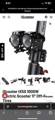 iScooter 1000W Electric Scooter 65KM Range 11″ Off-Road Folding E-Scooter 28Mph