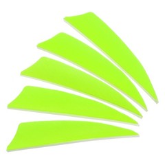 50Pack Arrows Vanes 3 Inch Arrow Feather Left Wing Fluorescent Green for DIY