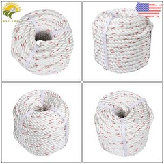 5/8in×120ft Double Braid Polyester Rope 1790lbs Breaking Strength Strong Pulling