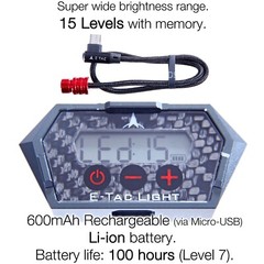 E-Tac Light Compound Bow Sight Light 3/8-32 Rechargeable BT Sensor Auto On/OFF