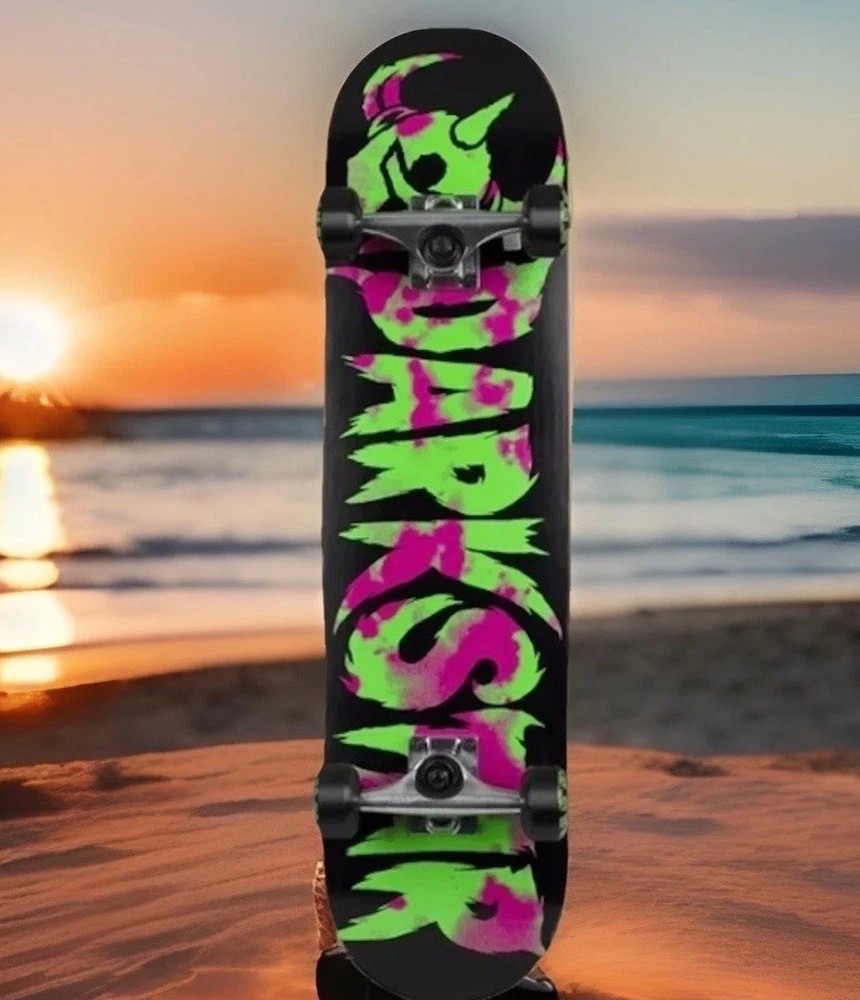 Darkstar Skateboard Pro Complete 31″ x 7.75″) Hot Pink / Green Skate 🛹