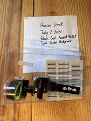 Black Gold Ascent Verdict 5-Pin Slider Fixed Pin Compound Bow Sight Black/Green