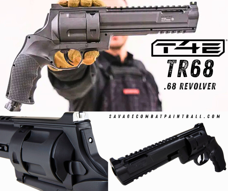 NEW Umarex T4E TR68 Gen2 .68 Cal Paintball 12g CO2 Powered Revolver Black 7.5J