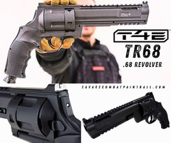 NEW Umarex T4E TR68 Gen2 .68 Cal Paintball 12g CO2 Powered Revolver Black 7.5J