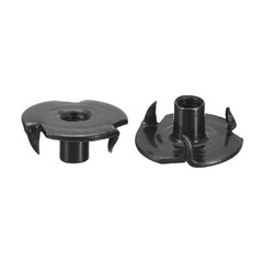 uxcell #8-32 T-Nuts, Zinc-Plated Carbon Steel 3-Pronged Tee Nuts Threaded Insert