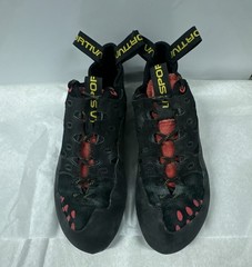 La Sportiva Tarantulace Climbing Shoes Mens 41.5 Black Red Bouldering Gym Lace