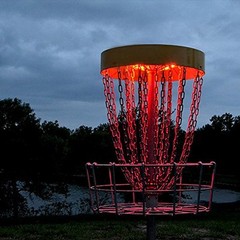 2 LED Disc Golf Basket Light up glow mvp black hole pro innova portable practice