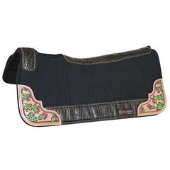 32″ X 34″ Hilason Horse Western Contoured Wool Felt Therapeutic Saddle Pad Black