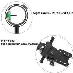 1 Pin Compound Bow Sight Pointer Adjustable Lens Adaptor 4x 6x 8x Scope Sight