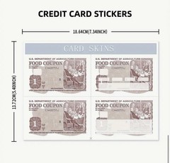 Food Stamps Welfare USDA Funny Skin Credit Debit Card Sticker Cover Set