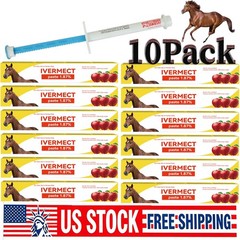 10 Pack New Paste Wormer Horse Dewormer Apple Flavor US Free Shipping EXP 1/2028