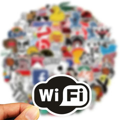 Brand Logo Stickers 50 Pack Sticker Decal Set Fashion Brand Aesthetic Waterproof