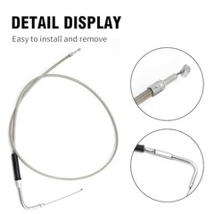 2Pcs 47″ Motorcycle Throttle Idle Cables, Throttle Gas Cable, Replacement for