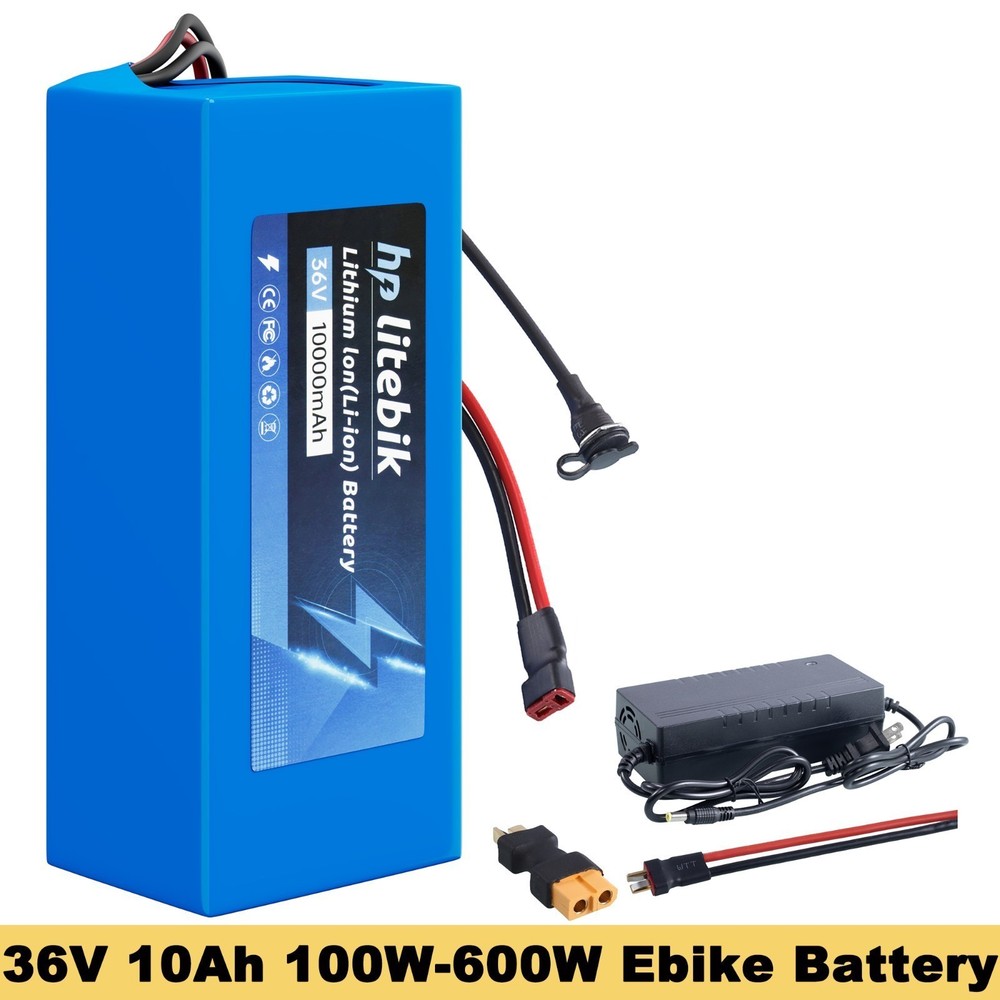 36V Ebike Battery 100W-600W 36V 10Ah electric bicycle Lithium Li-ion Battery 30A