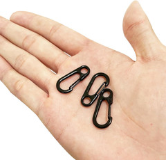 18PCS Mini Carabiner Clips Tiny Spring Snap Hook Keychains, Multi-Purpose Alloy