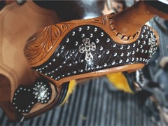 Barrel Leather Horse Saddle Premium Leather Quality Saddle, Tack Set Free shipp.
