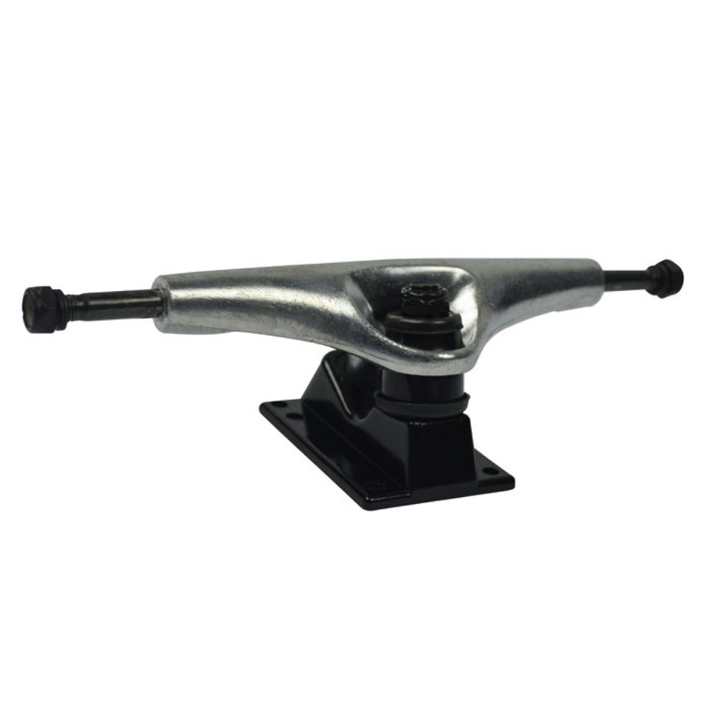 Yocaher 150mm / 6″ Skateboard Trucks – Polished/Black (Pair of 2)