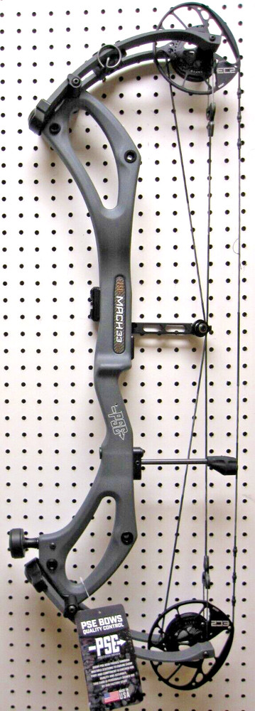 New 2025 PSE Mach 33 DS, 70#, DL 25.5″-31″, RH, EC2 Cam, Carbon Bow 70#-Charcoal