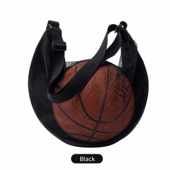 Mesh Basketball Bag Lightweight Ball Carry Bag Adjustable Shoulder Strap for Bas