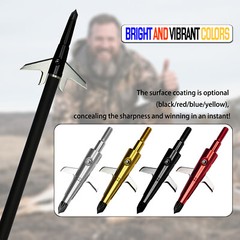 12Pcs Black Swhacker Broadheads 100 Grain 1.75″ Cut Compound Bow Crossbow Tips