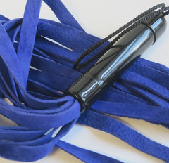 Flogger 20.5″ Royal Blue Suede Lash Flogger Black Rubber Handle 12 Lash Flogger