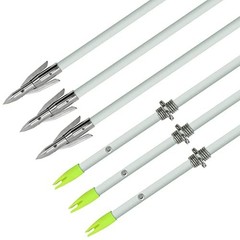 36″ Bowfishing Arrows 6/12PCS – Fiberglass Fishing Arrows with Broadhead for Sli