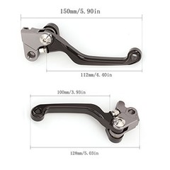 CNC Aluminum Dirt Bike Pivot Brake Clutch Levers Compatible with Black