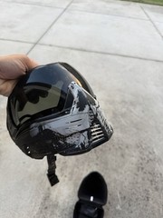 Sicario INFAMOUS Paintball Mask Full Face Goggles Black Gray Green