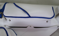 NEET White Leather W/Blue Braid Hip Quiver w/Blue Trim NT-300 Rt Hand – NEW –