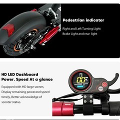 Folding Electric Scooter for Adults with 800W Motor 28Mph Off-Road with Seat C5F