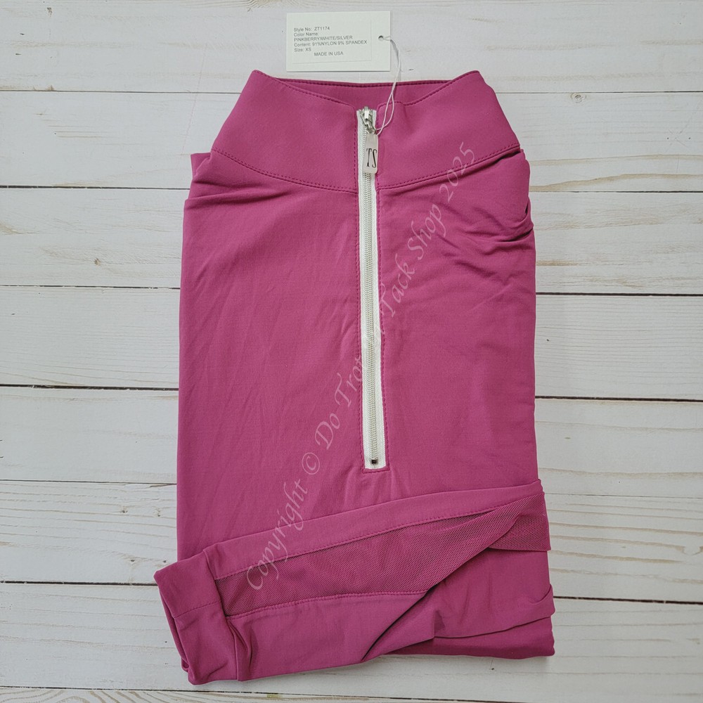 Tailored Sportsman ICEFIL Long Sleeve Ziptop Shirt – PinkBerry/White/Silver
