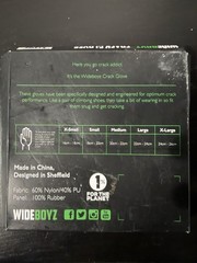 Wideboyz Crack Glove Climbing Gloves XL Black 60% Nylon 40% PU 100% Rubber Panel