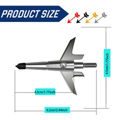 1 Dozen Swhacker Broadheads 100Gr 1.75″ Cut Compound Recurve Bow Crossbow Tip
