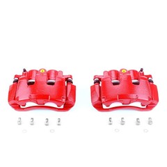 Power Stop S5054 Front Pair of High-Temp Red Powder Coated Calipers For 2007 – 2
